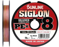 Плетеный шнур Sunline Siglon PE х8 100m #1.7/0.223mm 30lb/13.0kg
