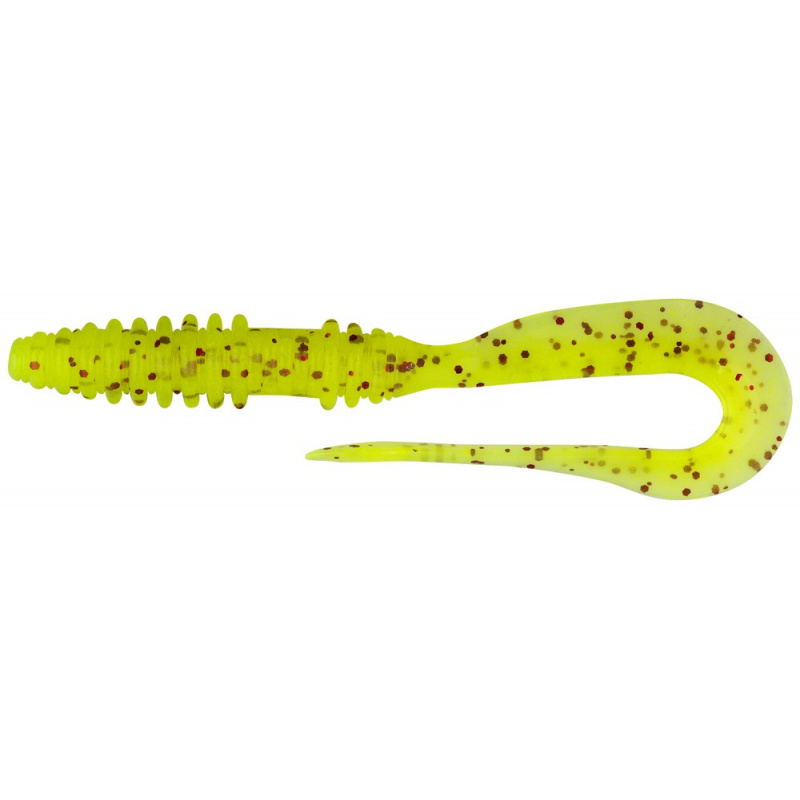  Силиконовая приманка Keitech Mad Wag Mini 3.5" #PAL01S Chartreuse Red Flake для рыбалки