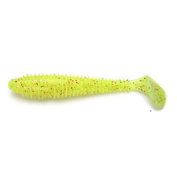  Силиконовая приманка Keitech Swing Impact FAT 3.8" #PAL01S Chartreuse Red Flake для рыбалки
