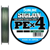 Плетеный шнур SUNLINE SIGLON PE x 4 DARK GREEN #0.2/0.076
