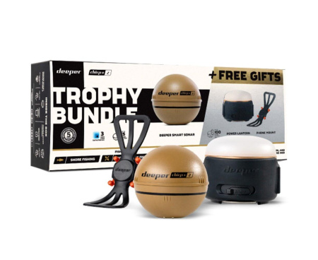 Эхолот Deeper CHIRP+ 2.0 Wi-Fi+GPS (Дипер Чирп+ 2) беспроводной эхолот + Trophy Bundle