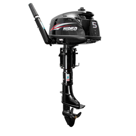 Лодочный мотор 2-х тактный Hidea HD5 FHS ( встроенный бак 2,5л + выносной 12л)